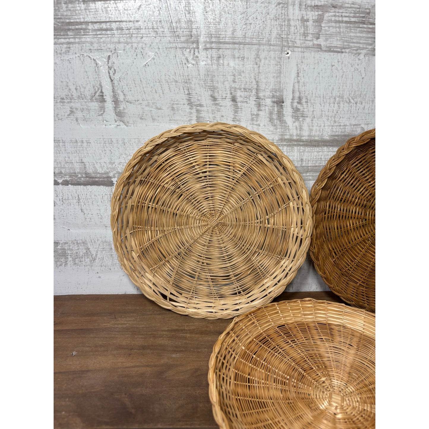 Boho Wicker Plate Wall Decor