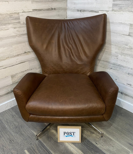 West Elm Hemming Leather Swivel Chair