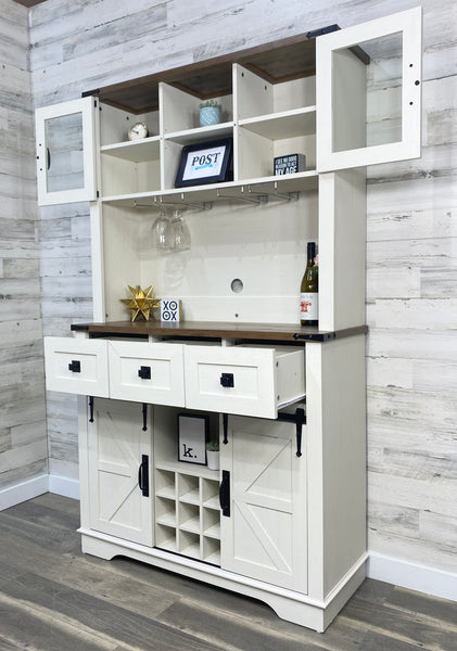 Farmhouse White Hutch