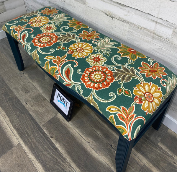 Floral Cushioned Bench