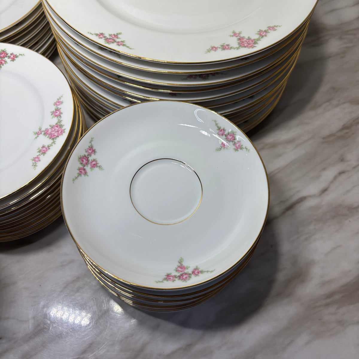 Vintage Rosalinda Heinrich (H&Co) Selb Bavaria Porcelain Dinnerware China Set
