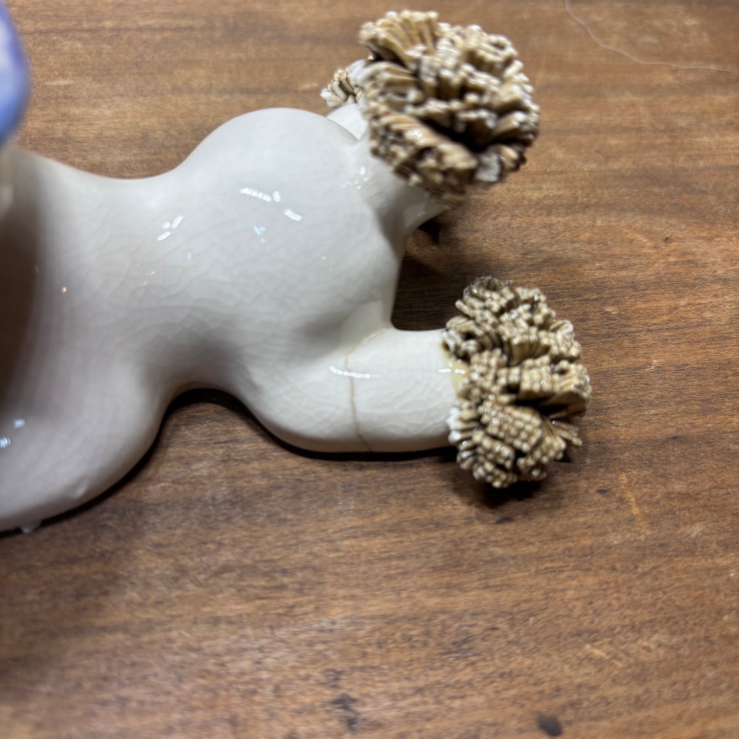 Vintage Spaghetti Dog Wearing A Hat Figurine