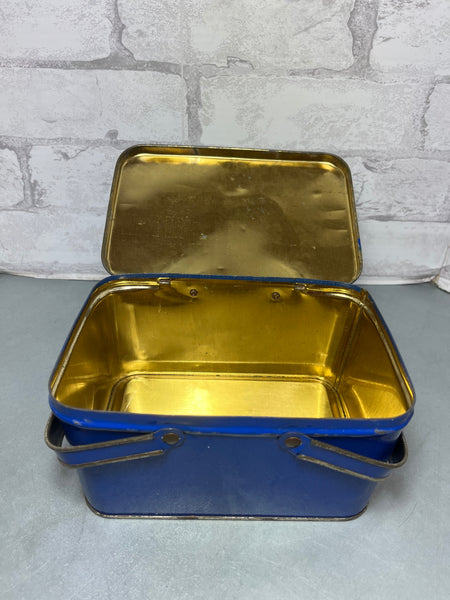 Vintage Metal Blue Lunch Box