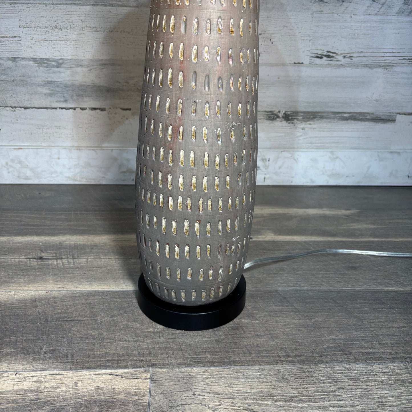Grey Textured Ceramic Table Lamp