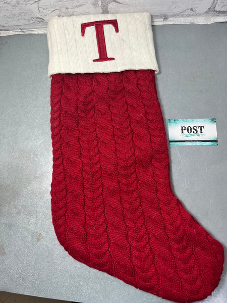 “T” Christmas Stocking