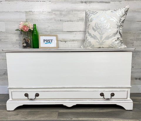 White Shabby Chic Storage Chest