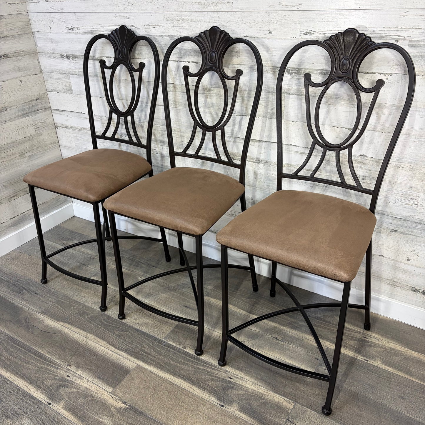 Pub Height Glass Table & 3 Chairs