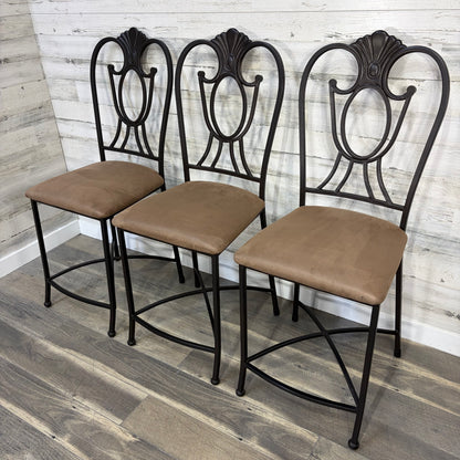 Pub Height Glass Table & 3 Chairs