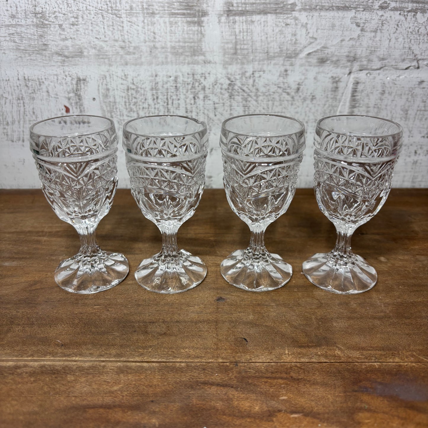Zajecar D’Adriana Hand Cut Crystal Goblets Set of Four