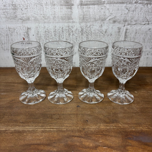 Zajecar D’Adriana Hand Cut Crystal Goblets Set of Four