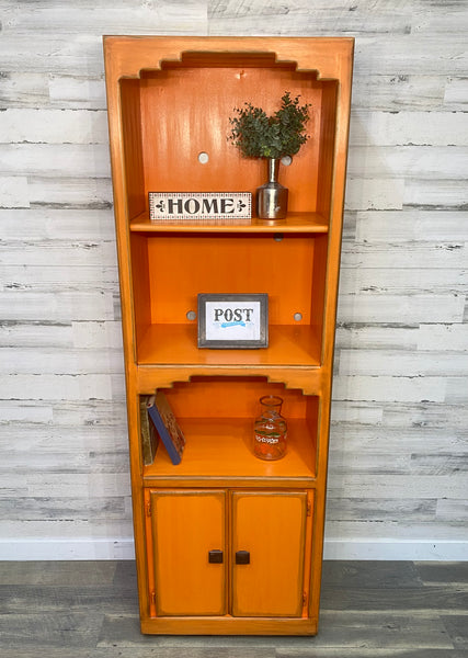 Rustic Orange Bookshelf