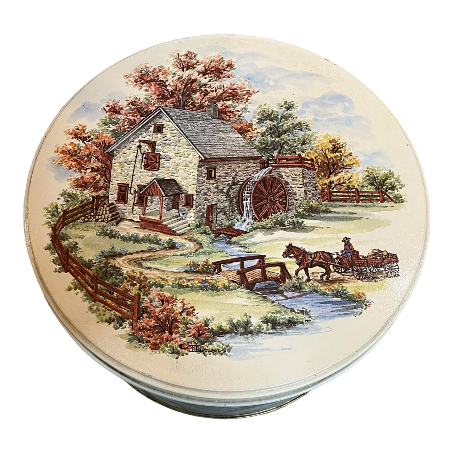 Vintage Decorative Feathered Friends Storage Tin