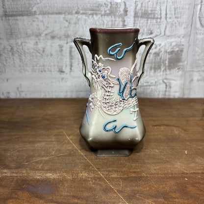 Vintage Nippon Moriage Dragon Vase with Bead Eyes