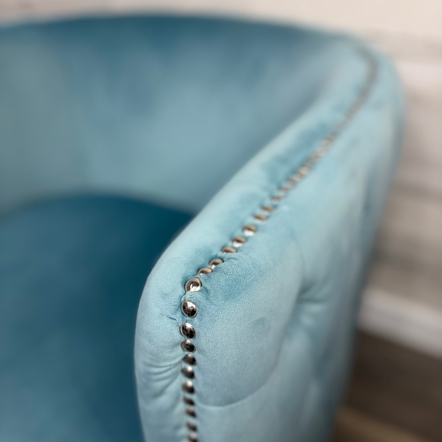 Blue Accent Barrel Chair