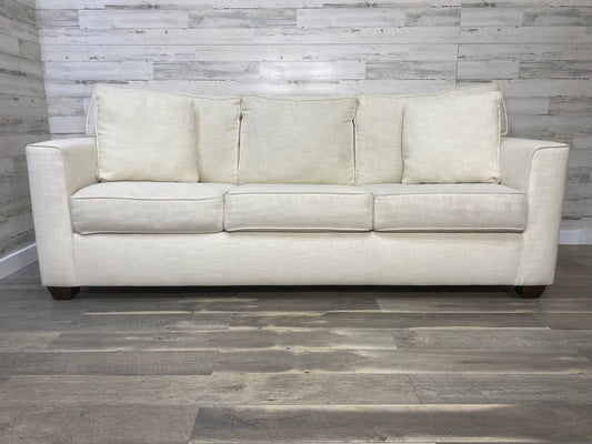 Cream White Hide A Bed Sleeper Sofa Couch