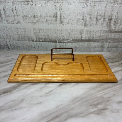 Vintage Wood Valet Organizer Tray