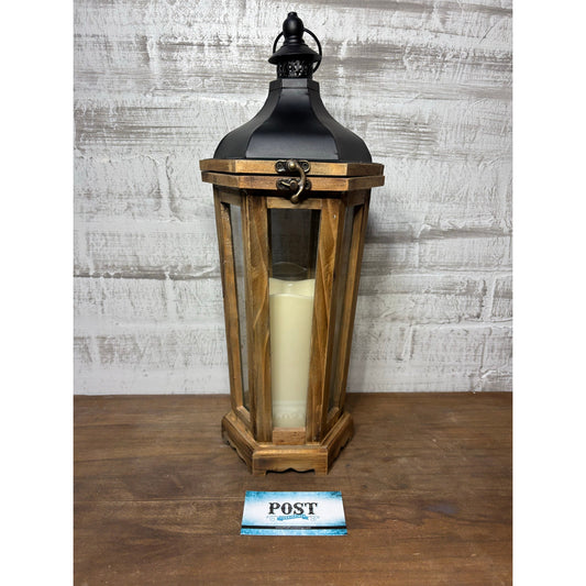 Wooden Lantern Candle Holder