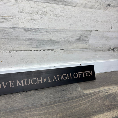 Live Well Love Much Laugh Often Wall Decor