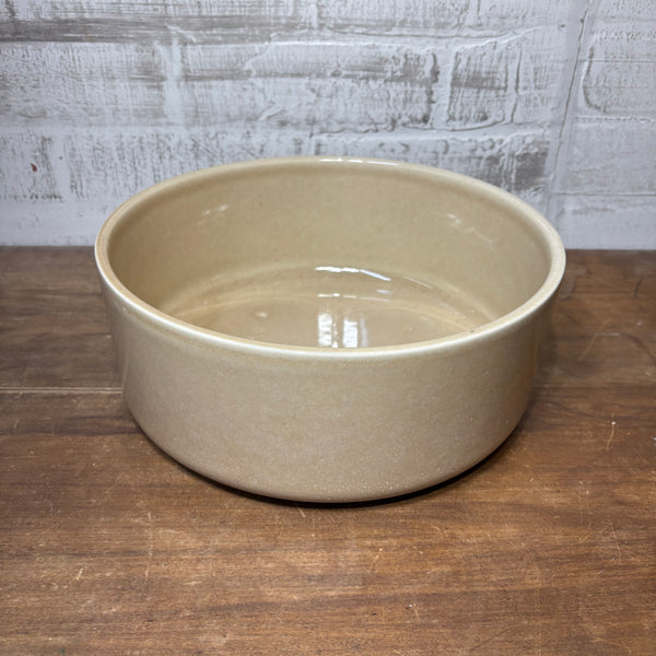 Large Beige P Home Stoneware Bowl Made in Portugal
