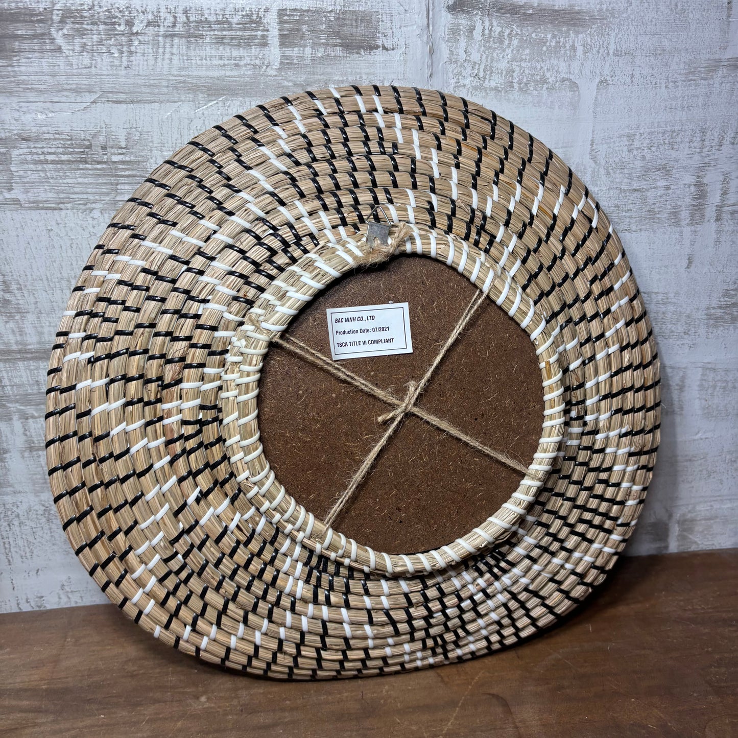 Boho Woven Circular Mirror