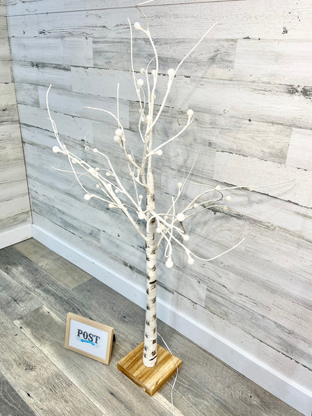 Artificial Light Up White Birch Tree