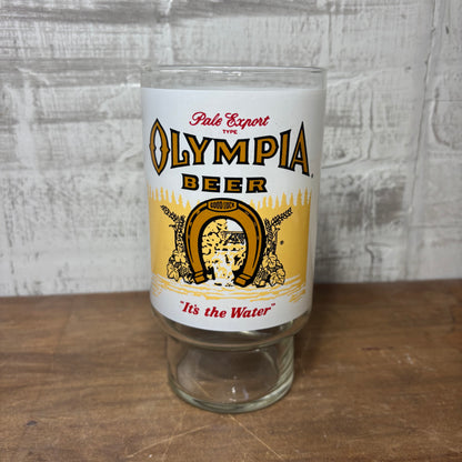 Vintage Olympia Beer Good Luck Horseshoe Glass