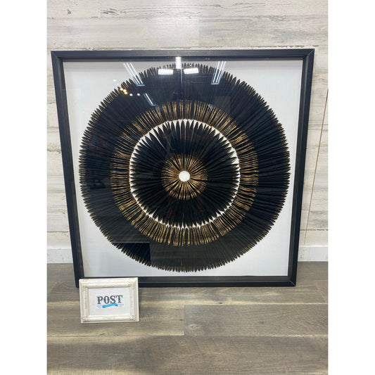 Uttermost Sandara Black And Gold Shadowbox Art
