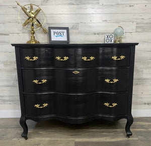 Black French Provincial Dresser