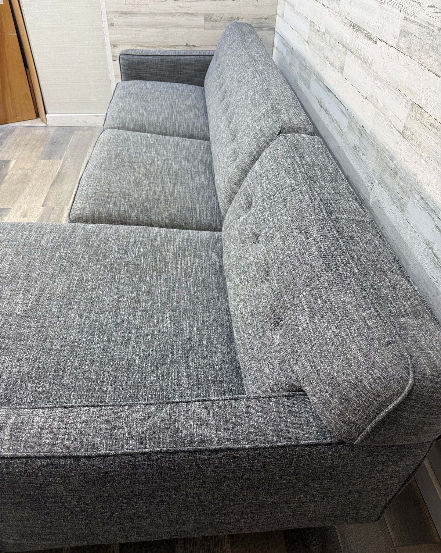 Mid Century Style Gray 2pc Sectional Couch