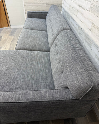 Mid Century Style Gray 2pc Sectional Couch