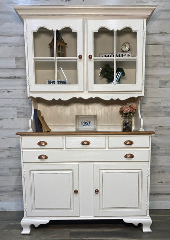White Farmhouse China Hutch