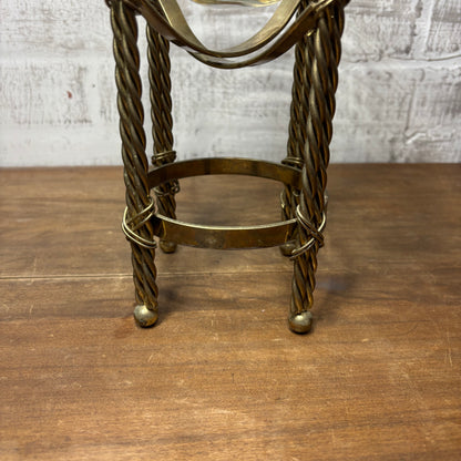 Vintage Pillar Glass Candle Holder