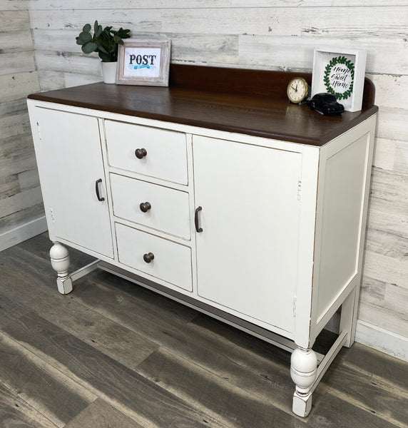 Antique White Buffet Cabinet