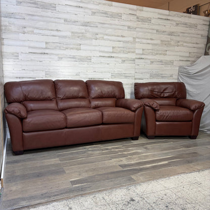 Leather Couch & Chair Set