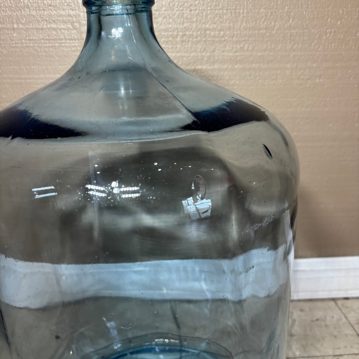 Vintage Blue Tint Large Glass Jug