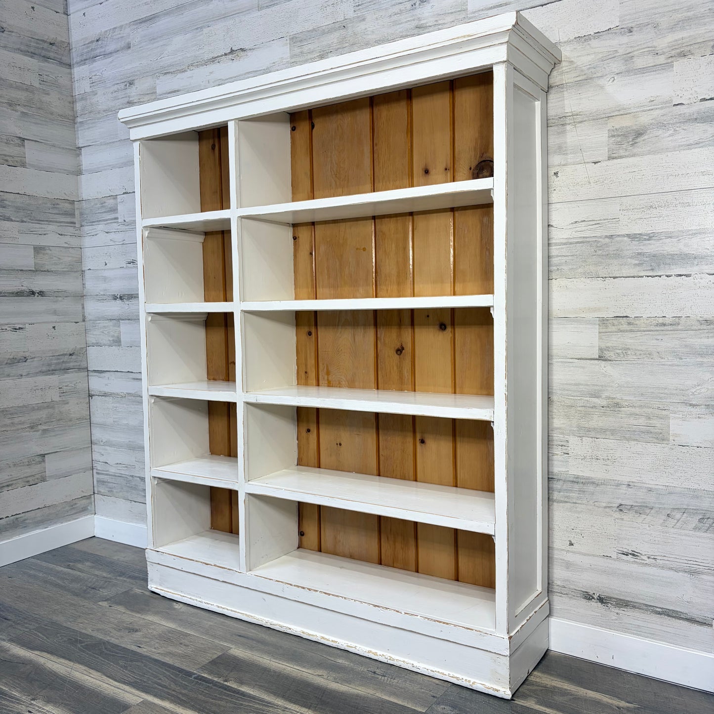 Rustic White Bookshelf
