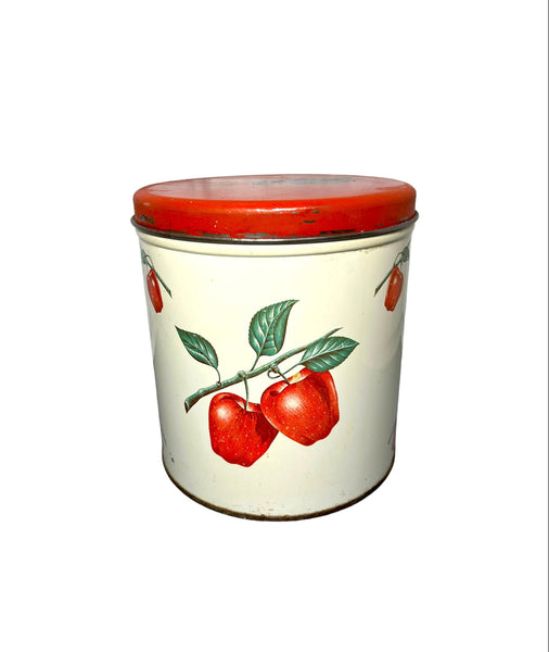 Vintage Apple Metal Canister