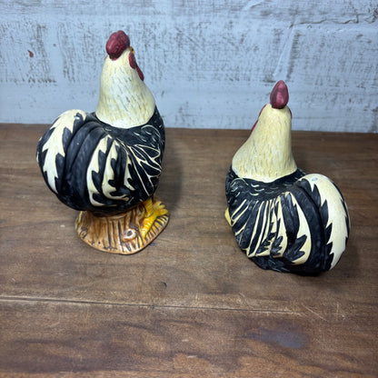 Vintage Sakura Kimble Hand Painted Chicken/ Rooster Salt & Pepper Shaker Set