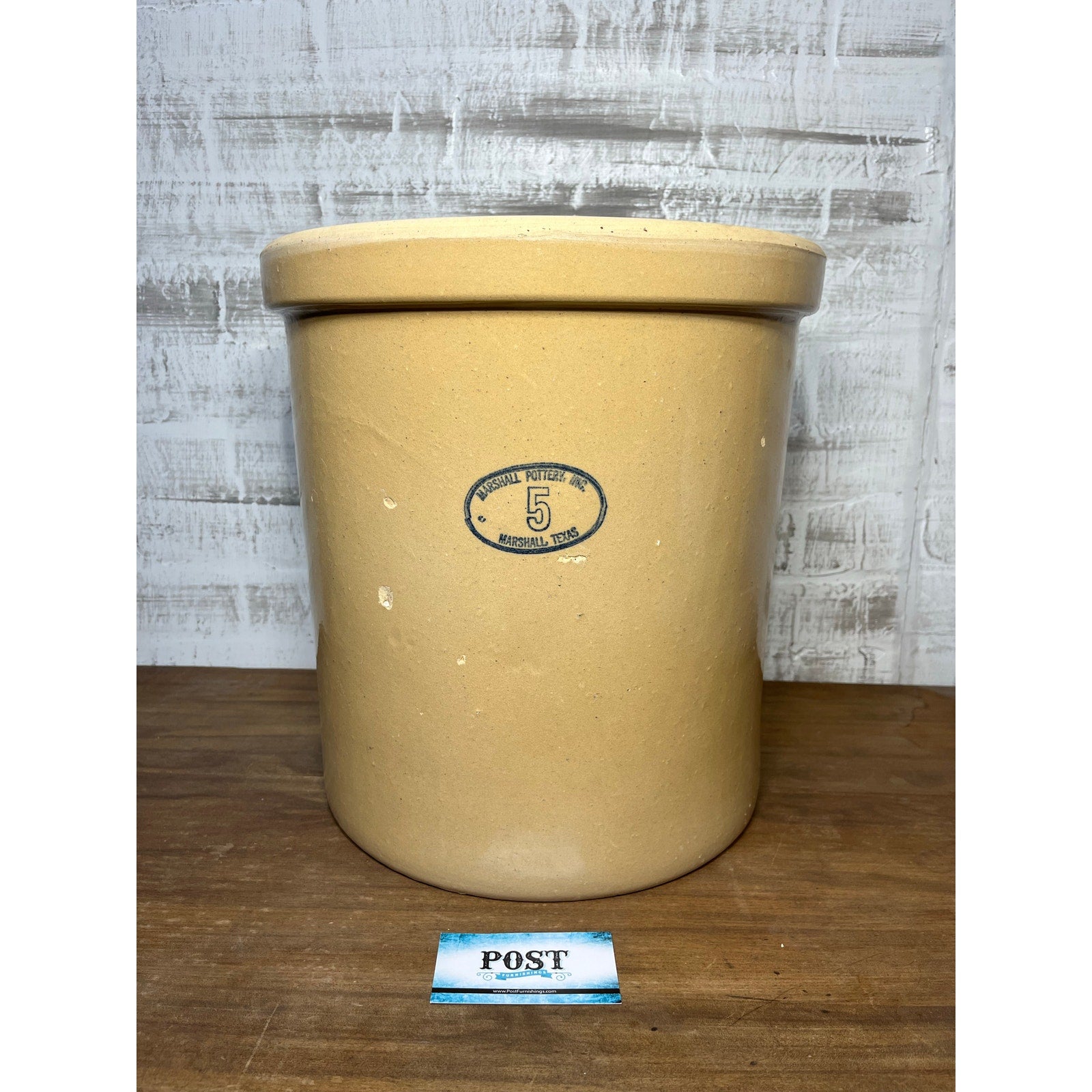 Antique 5 Gallon Marshall Pottery Pickling Crock – Post Furnishings