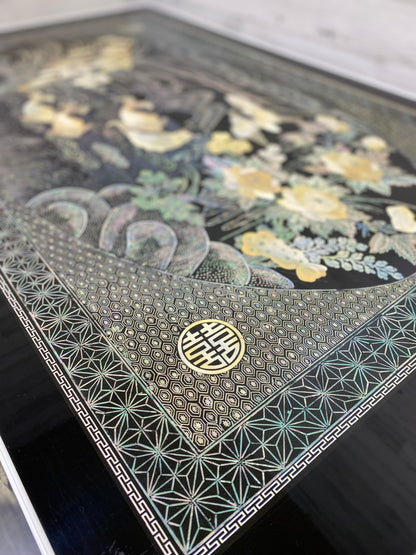 Vintage Folding Korean Tea Table- Black