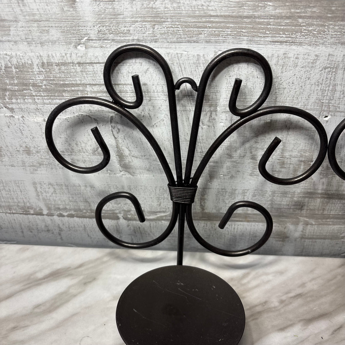 Black Wrought Iron Wall Sconce Candle Holder Set