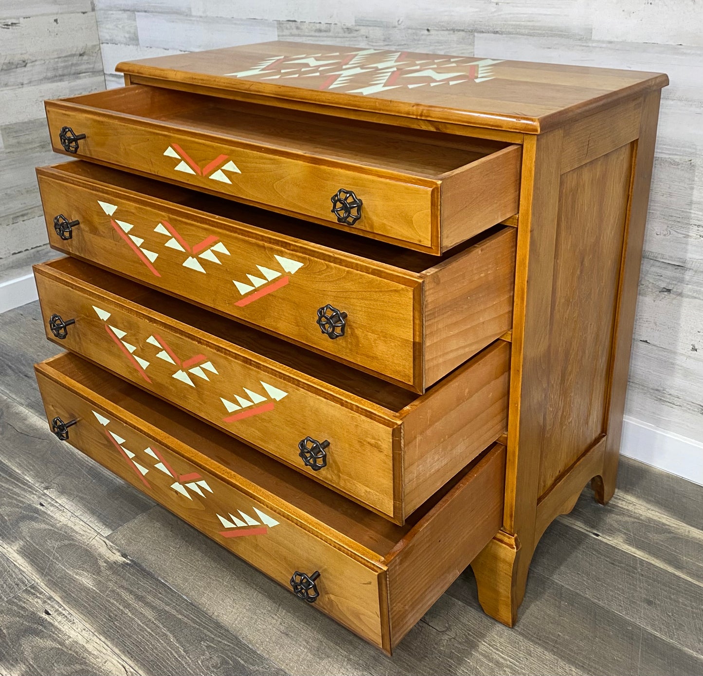 Tribal Theme Wood Dresser