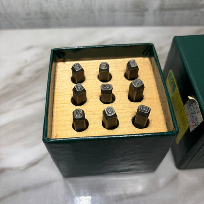 Vintage Ace Hanson Standard Duty Steel Numeral Stamp Set