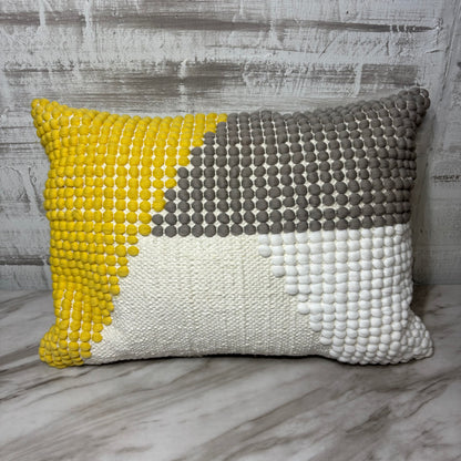 Wool Dot Geometric Pattern Textured Throw Pillow