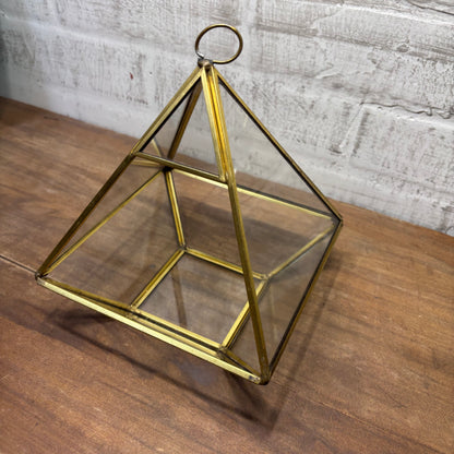Geometric Brass Glass Terrarium