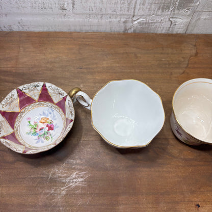 Vintage Porcelain Teacup Set Of 4 #5
