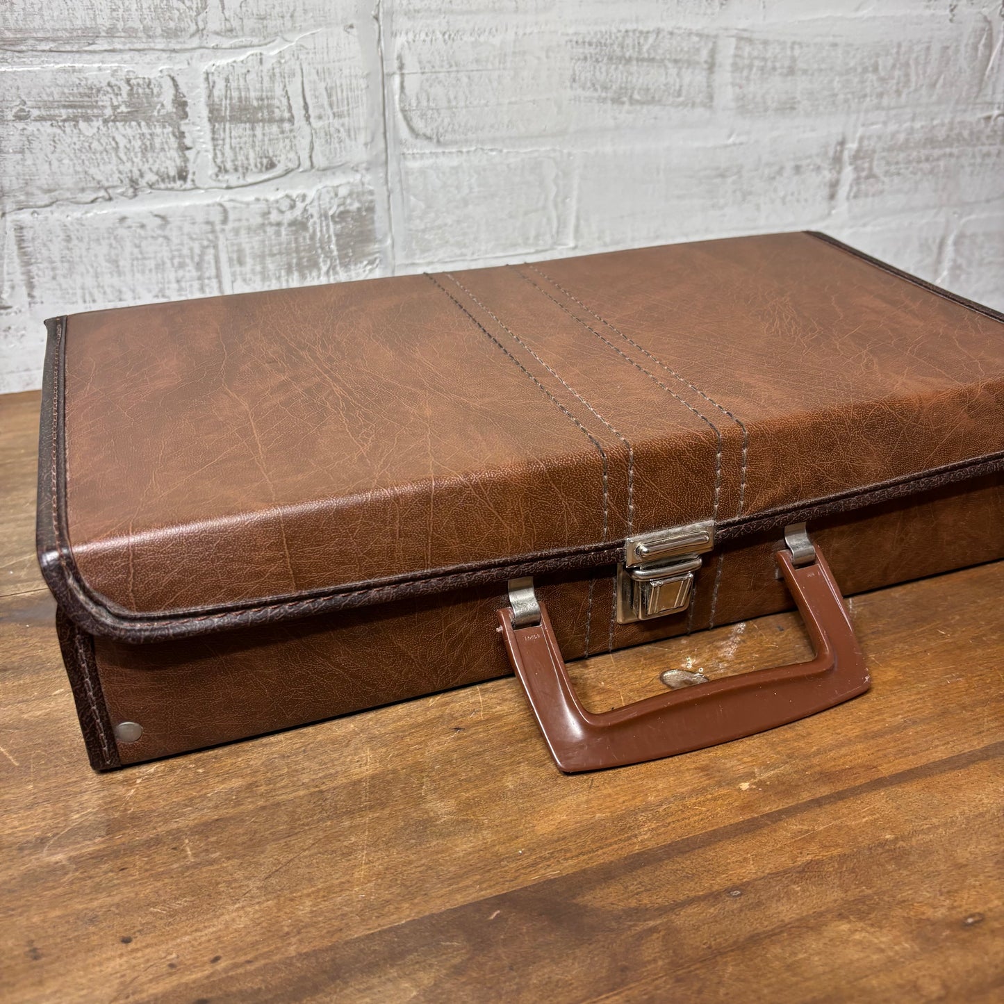Vintage 24 Cassette Tape Faux Leather Carrying Case
