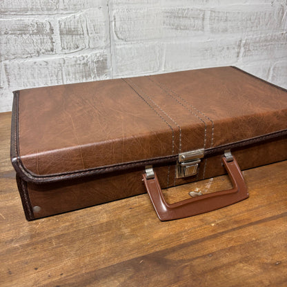 Vintage 24 Cassette Tape Faux Leather Carrying Case