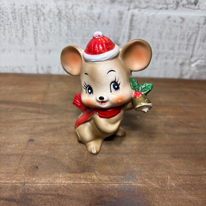 Vintage Lefton Christmas Mouse Figurine