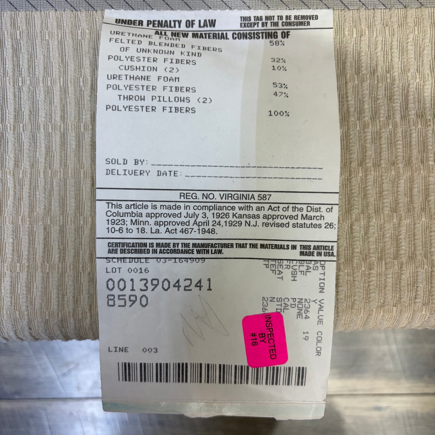 Rowe Sofa Couch White